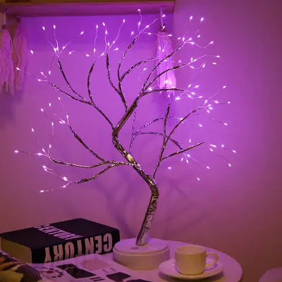 Copper Wire Christmas Tree LED Lamp