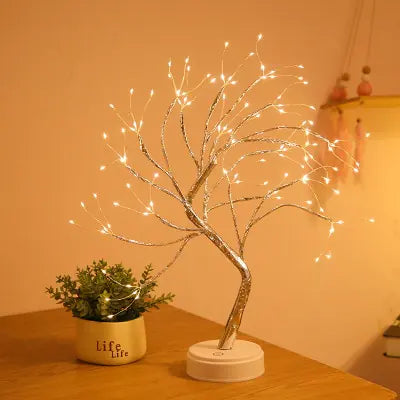 Copper Wire Christmas Tree LED Lamp