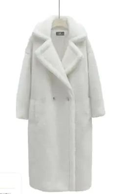 Long Winter Cashmere Lamb Winter Coat